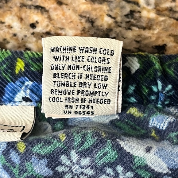 Vintage L.L. Bean Floral Y2k Retro Teired Mini Skirt Corduroy 12 Hippie Outdoor - Picture 5 of 7